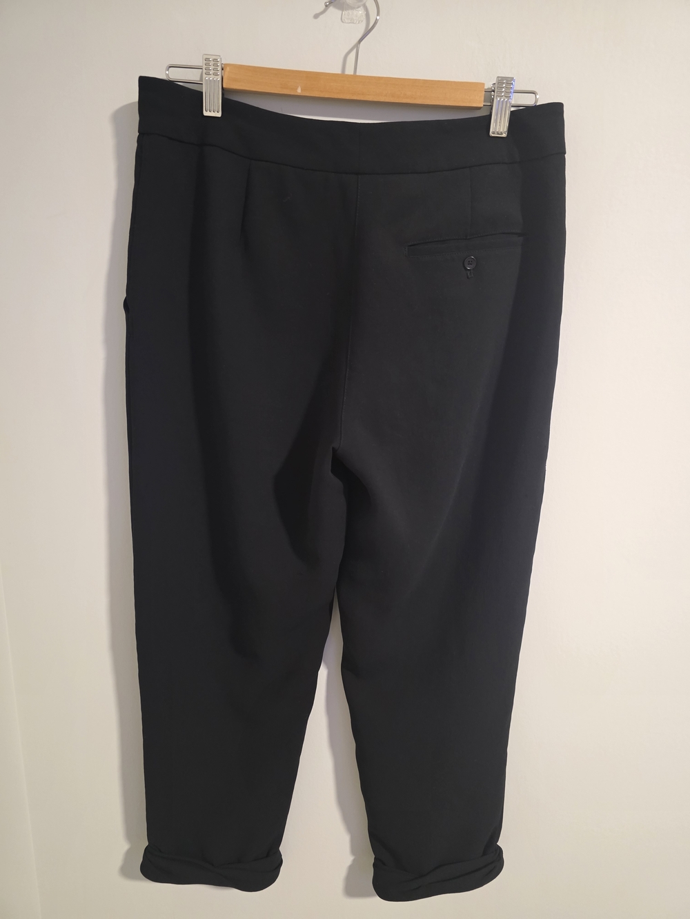 Aritzia Wilfred Allant Pant Tie Waist Cropped Pants Size 6 Black - Picture 7 of 12